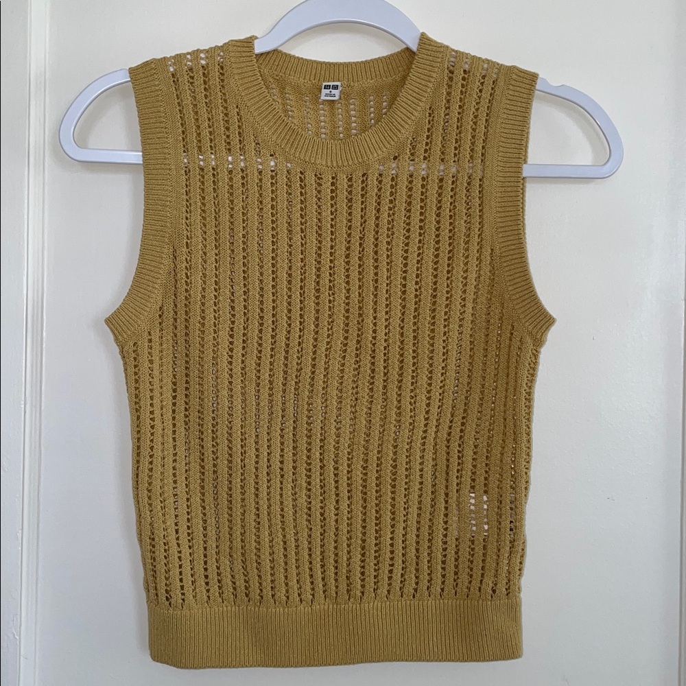Uniqlo Mustard Sleeveless Knit Top
